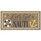 Big Dot of Happiness Let's Get Nauti Kraft Paper Banner, Beach Bridal and Nautical Bachelorette, Printed Brown Paper Party Sign Decoration – 1 Count